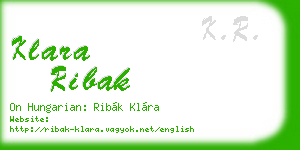 klara ribak business card